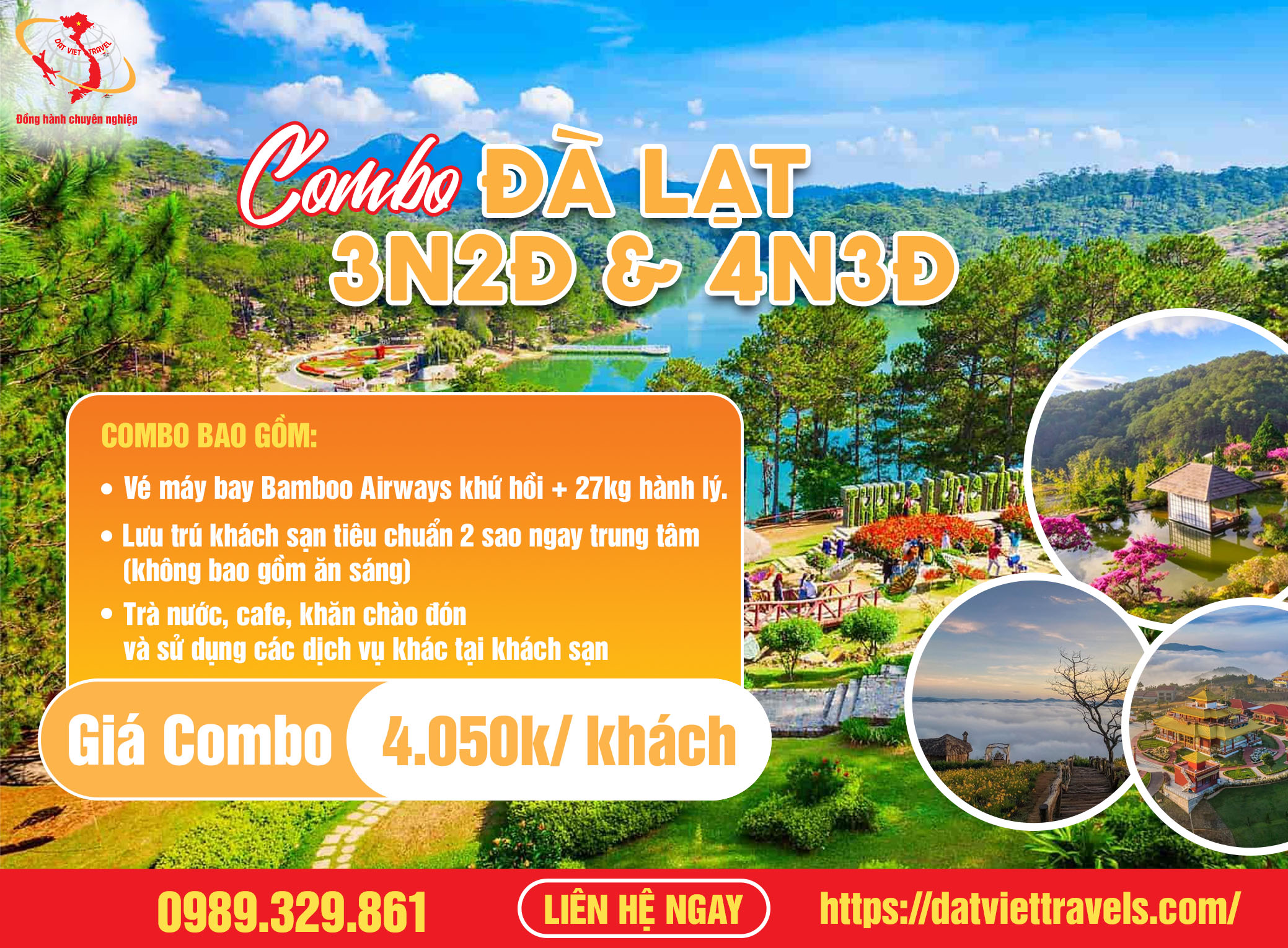 Combo Đà Lạt - Khởi hành từ Hà Nội.